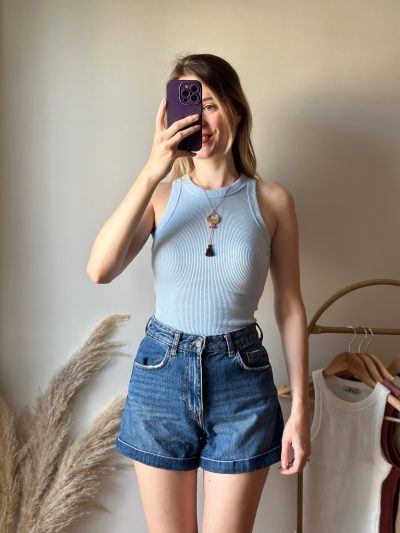 Buz mavisi crop - Görsel 4