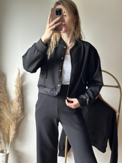 Siyah Bomber Ceket